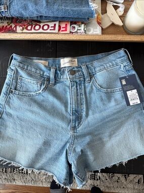 Universal Thread Light Wash High-Rise Cutoff Denim Shorts